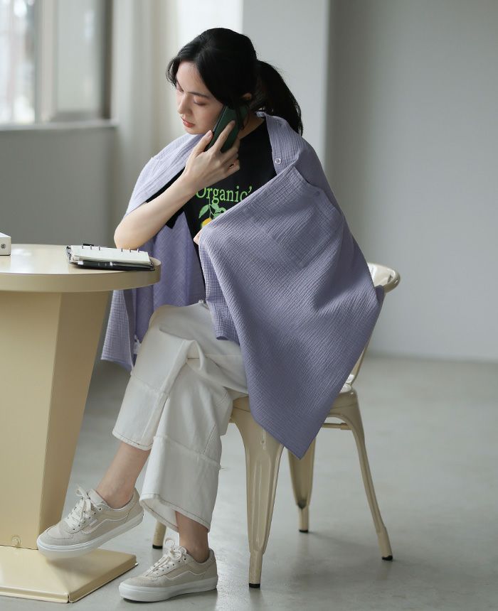 ダブルガーゼ 授乳ケープポンチョ | HAPPYEXP.